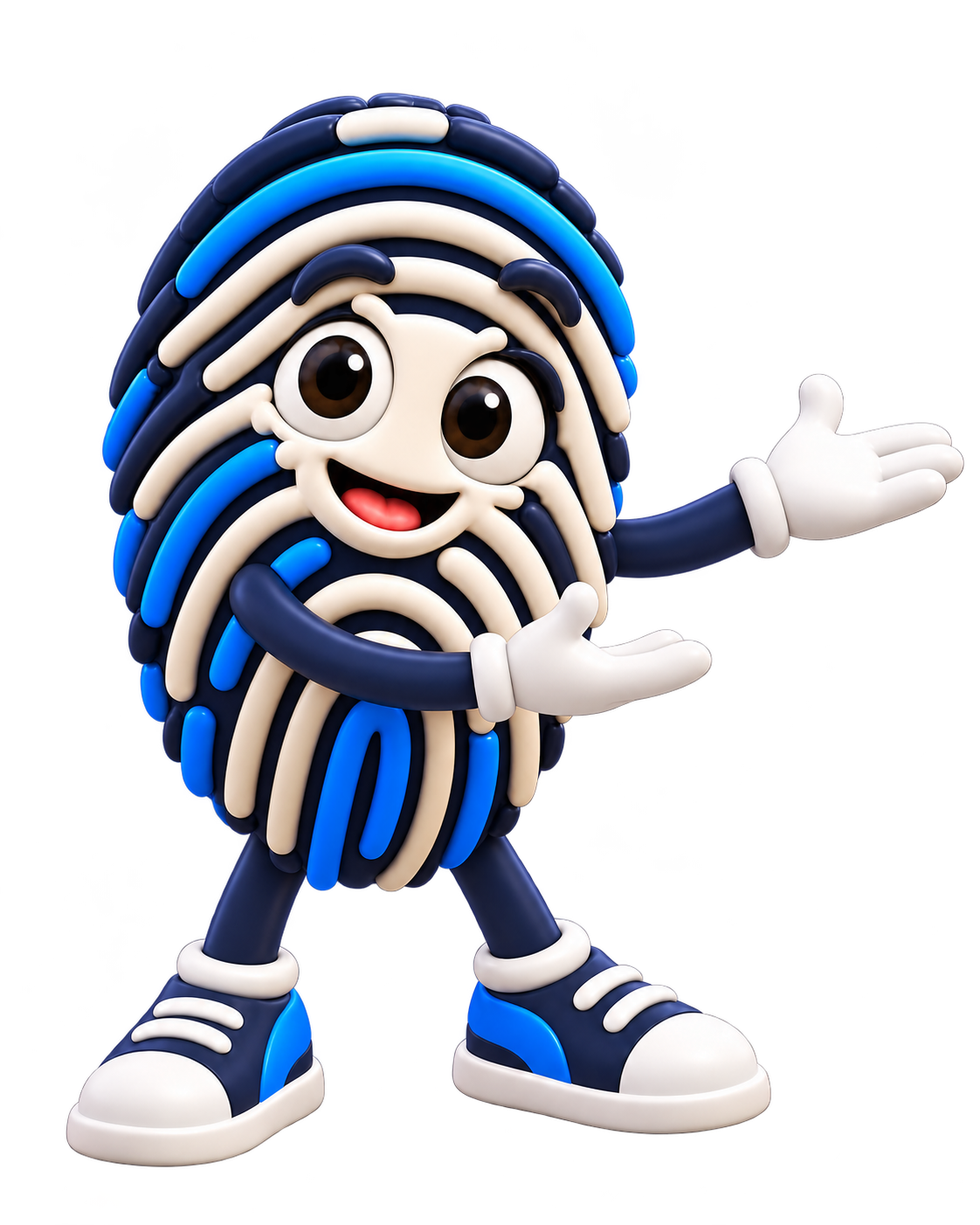 Mascota de TRAZZO presentando los kits